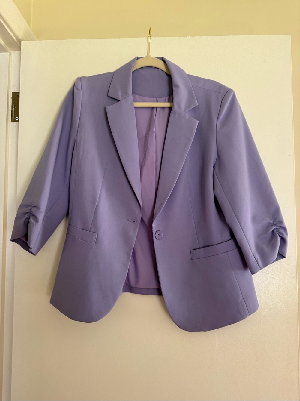 Lavender Women's Blazer Jacket - Classic Single-Button